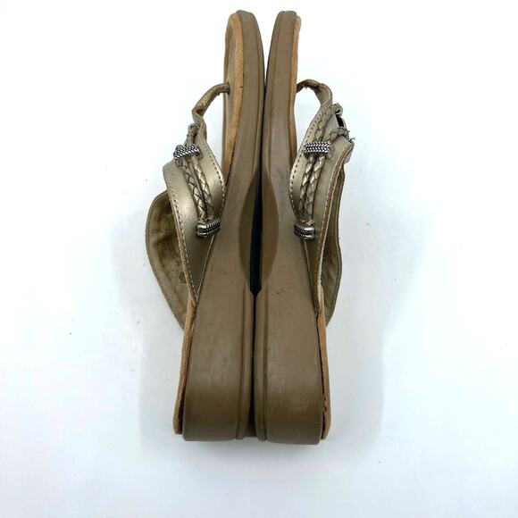 MINNETONKA Silverthorne Gold Thong Sandals Women's 7 US - Picture 7 of 9